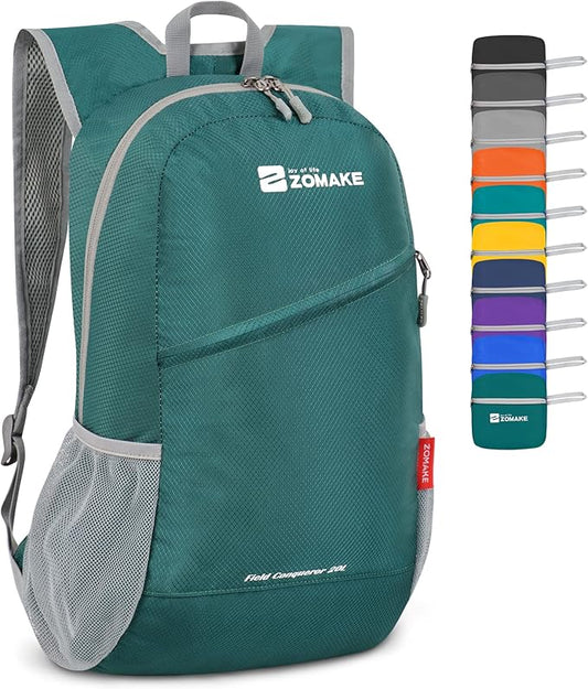 ZOMAKE Lightweight Packable Backpack 20L, Foldable Backpacks Small Daypack for Hiking Water Resistant Day Bag for Travel