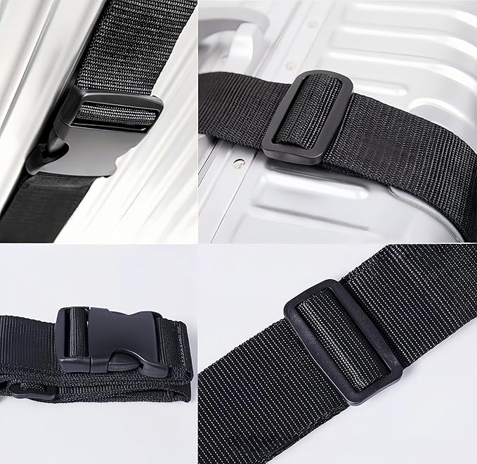 Adjustable Heavy-Duty Luggage Straps for Suitcases – Thickened Travel Belts for Carry-On, Checked Bags, and Backpacks – Keep Your Luggage Secure (Black)