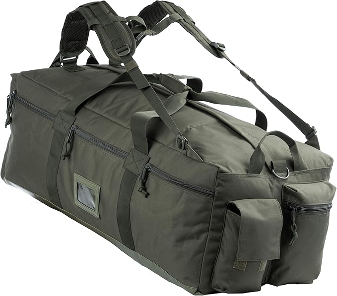 Large Military Duffle Bag Tactical Gear Load Out Bag Deployment Cargo Bag Travel Sports Equipment Duffel Luggage Bag with Backpack Straps 90L