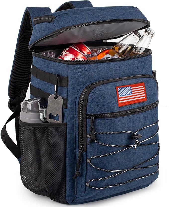 Tactical Backpack Cooler, 25L Cooler Backpack Insulated Leak-Proof, Heavy Duty Large Lunch Backpack, Waterproof Ice Chest Backpack for Men Women Adults Work Daytrip Camping Beach Hiking Accessories