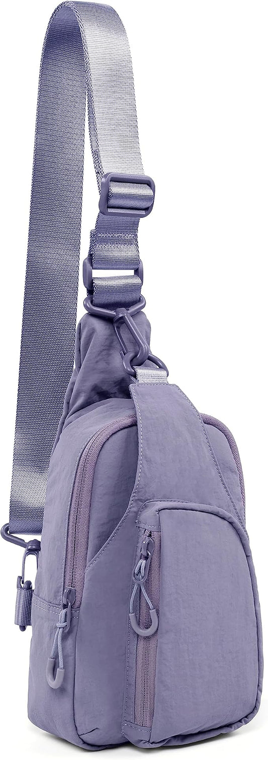 ODODOS Daily Sling Bag with Adjustable Straps Crossbody Chest Bag Lightweight Small Backpack for Casual Traveling Hiking
