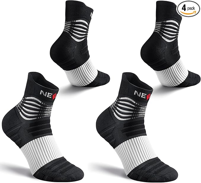 NEENCA Medical Compression Socks for Women & Men Circulation—2 Pairs, Ankle Compression Stockings for Pain Relief, Plantar Fasciitis, Swelling, Running, Nurses, Travel, Pregnancy, Flying. 20-30 mmHg
