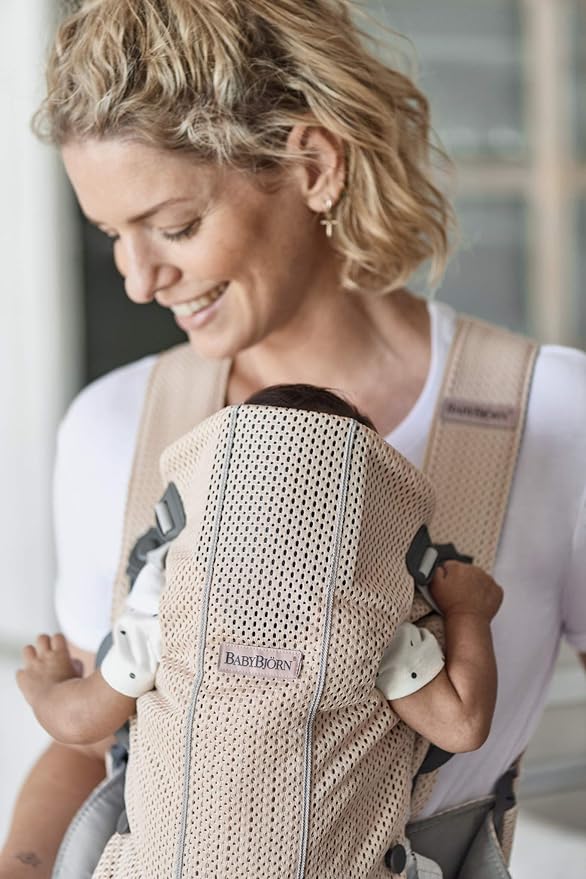 BabyBjörn Baby Carrier Mini, 3D mesh, Pearly Pink