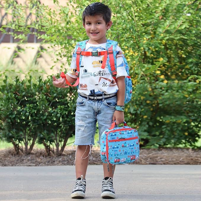 mibasies Boys Backpack 5-8: Lightweight Kids Backpacks Boys - Boy Bookbag for Elementary School - Car
