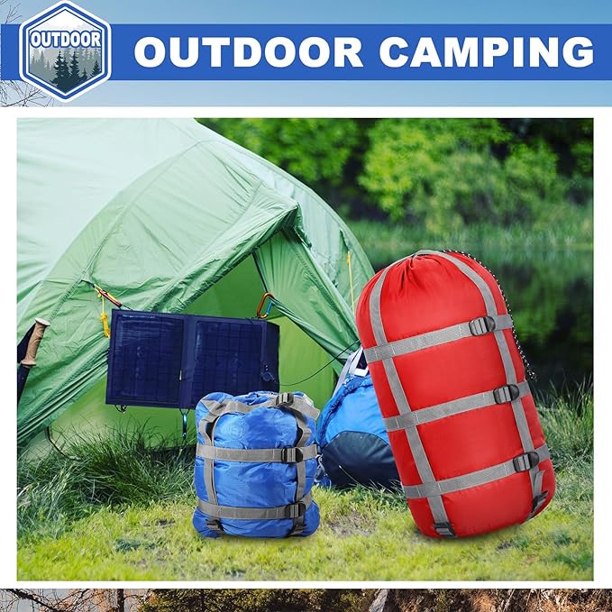 5 Pack Compression Stuff Sack 5 Assorted Size Sleeping Bag Stuff Sack Ultralight Sleeping Bag Cover Space Saving Gear for Travel Outdoor Camping Hiking Backpacking