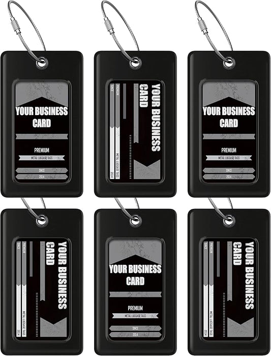 Luggage Tags Business Card Holder by TUFFTAAG - Durable Travel ID Bag Tag, Secure & Flexible, Perfect for Suitcases, Backpacks, and Carry-Ons, Easy Identification