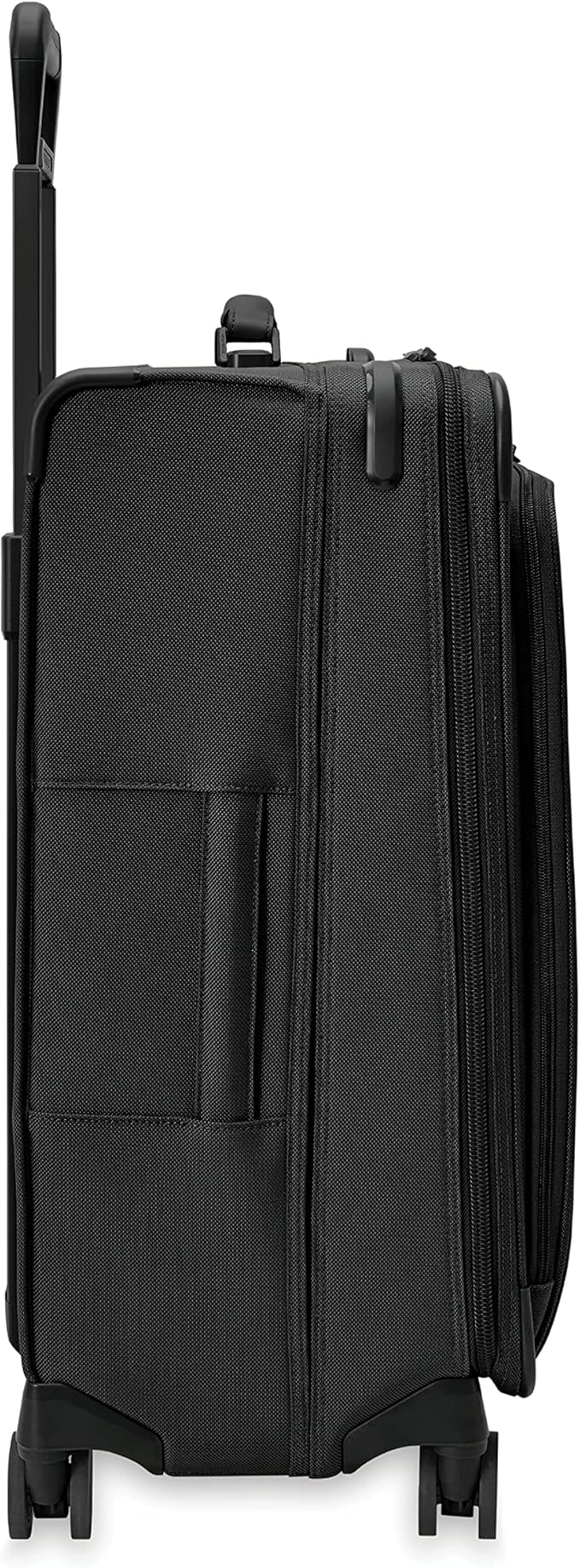 Briggs & Riley 26" Medium Expandable Spinner - Checked Luggage for Travel, Suitcases with Wheels, Softside Rolling Bag for Men & Women, Self-Repairing Zipper - Baseline Collection, Black