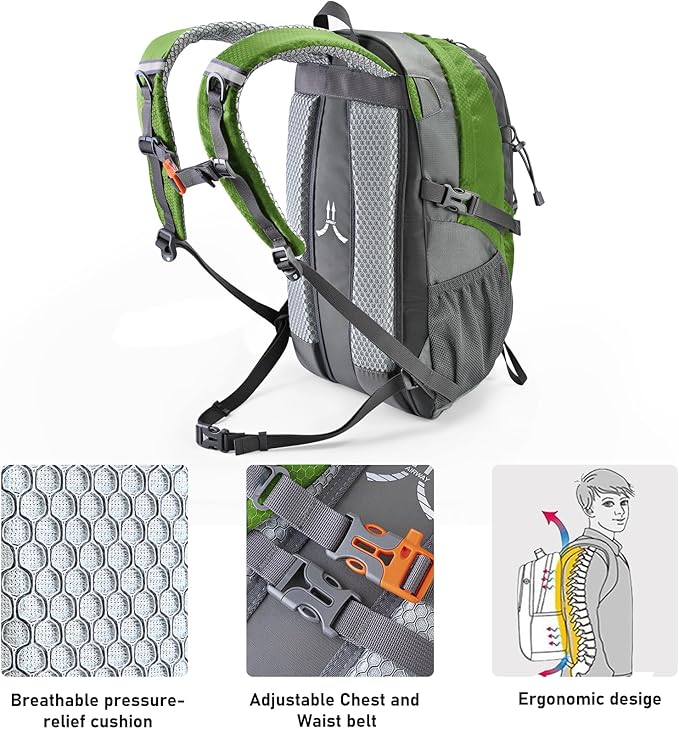 N NEVO RHINO Hiking Backpack 20L Water Resistant Outdoor Day Pack,Lightweight Travel Small Backpack for Men Women