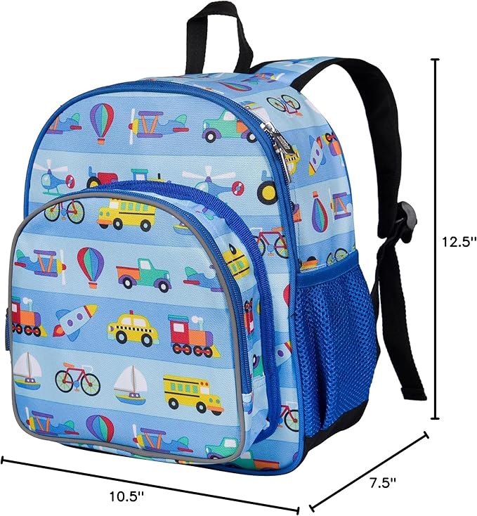 Wildkin 12-inch Kids Backpack – Padded, Adjustable, Ideal for Daycare & Travel - On the Go