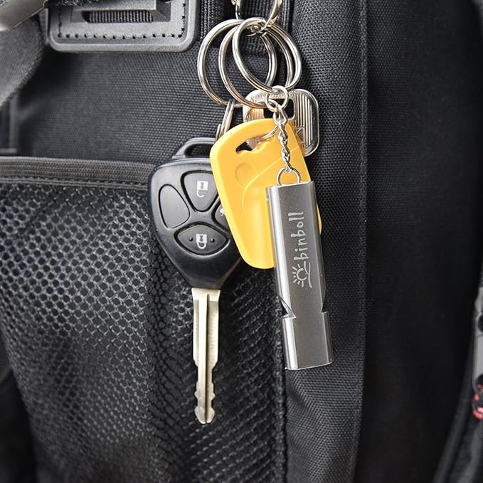Emergency Whistles Lifeguard Safety Whistle with Lanyard and Keychain for Outdoor Camping Hiking Boating Backpacking Fishing Kayak Kids Rescue Signaling Loud Survival Whistle