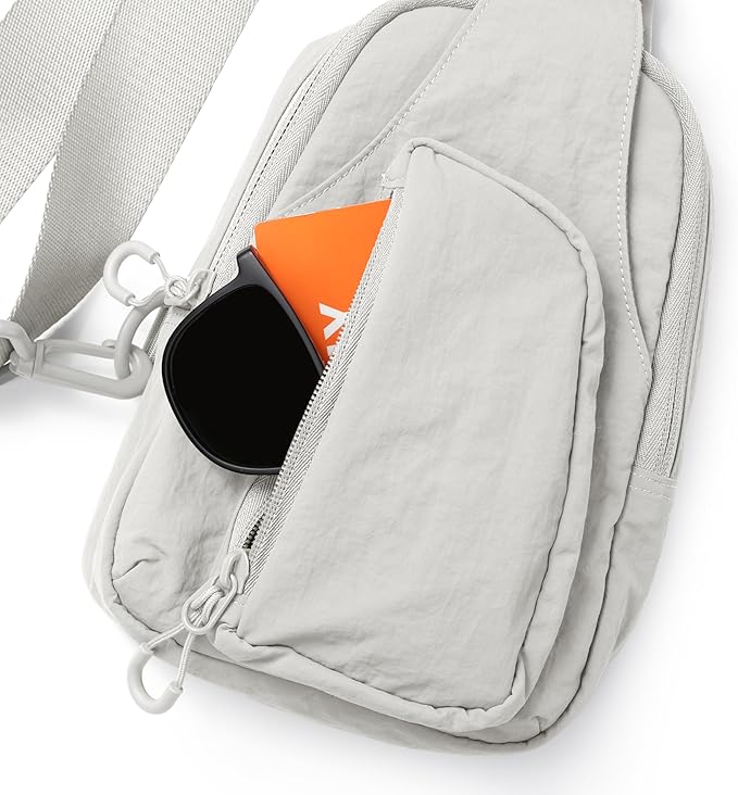 ODODOS Daily Sling Bag with Adjustable Straps Crossbody Chest Bag Lightweight Small Backpack for Casual Traveling Hiking