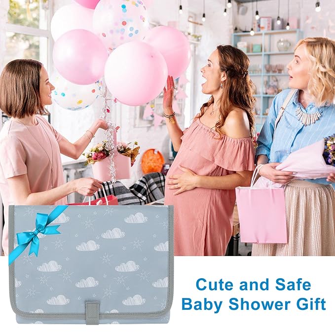 Accmor Portable Diaper Changing Pad, Waterproof Baby Changing Mat, Foldable Travel Diaper Changing Pads for Baby, Baby Essentials Shower Registry Gifts