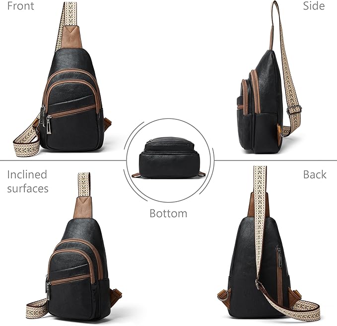 Sling Bag Crossbody Bags for Women Small Cross Body Bag Fanny Packs Chest Sling Purse for Daily Travel Leisure Sport