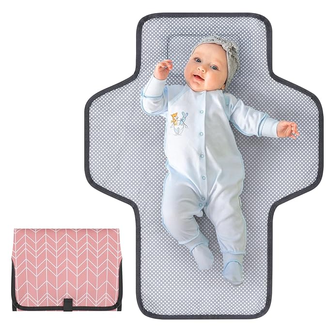 Accmor Portable Diaper Changing Pad, Waterproof Baby Changing Mat, Foldable Travel Diaper Changing Pads for Baby, Baby Essentials Shower Registry Gifts