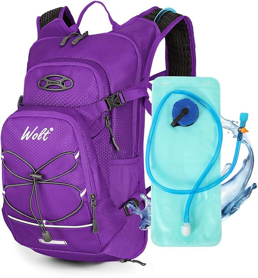WOLT Hydration Backpack 18L Hiking Water Backpack with 2L Water Bladder for Men Women, Hydration Pack for Running Cycling Biking and Climbing