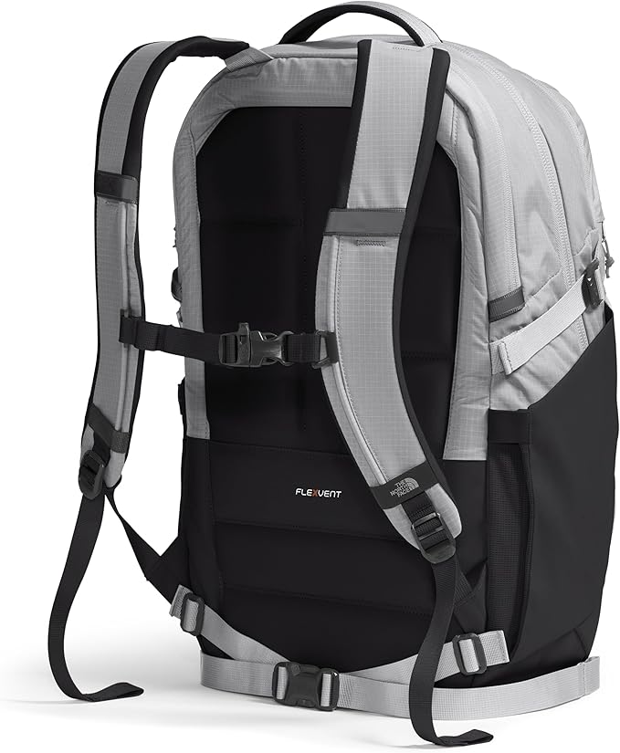 THE NORTH FACE Router Everyday Laptop Backpack | Daypack with Water Repellent Finish, 17" Laptop Sleeve, Reflective Details, Meld Grey/TNF Black-NPF, One Size