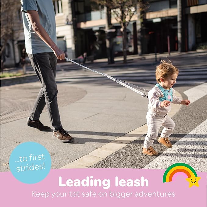 Trunki Toddler Leash - Fuss Free Toddler Walking Reins & Kids Safety Harness | Baby Leash for Kids – Una Unicorn (Turquoise)