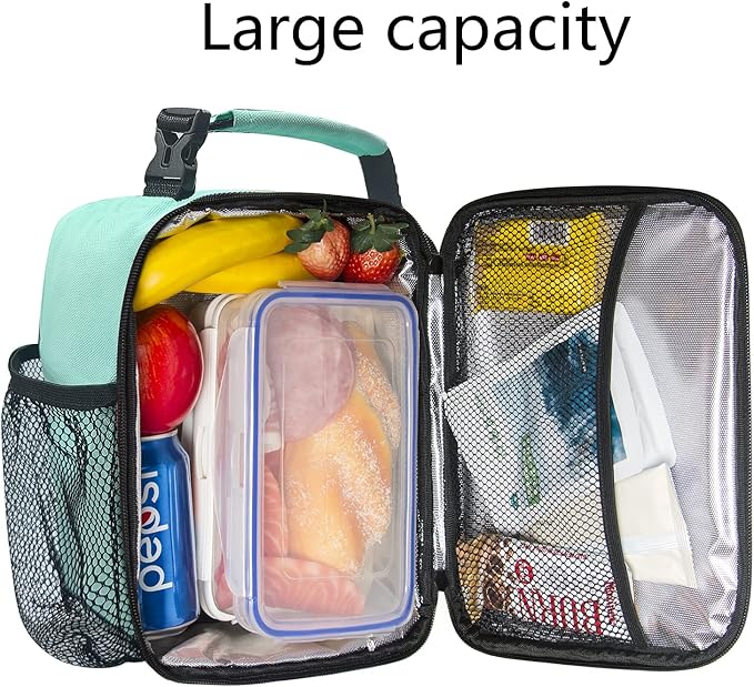Hap Tim Insulated Lunch Box for Men, Reusable Lunch Bag for Women & Men, Adluts Lunchbox for Office Work, Portable Lunchbag, Mint Green（18654-MG）