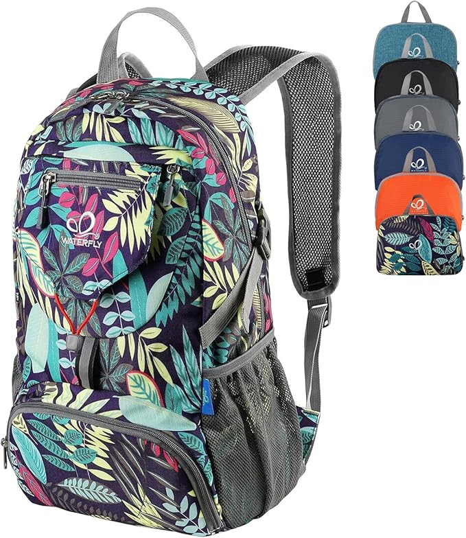 WATERFLY Small Lightweight Packable Backpack: 20l Ultra Light Foldable Travel Hiking Camping Daypack Day Pack for Man Woman