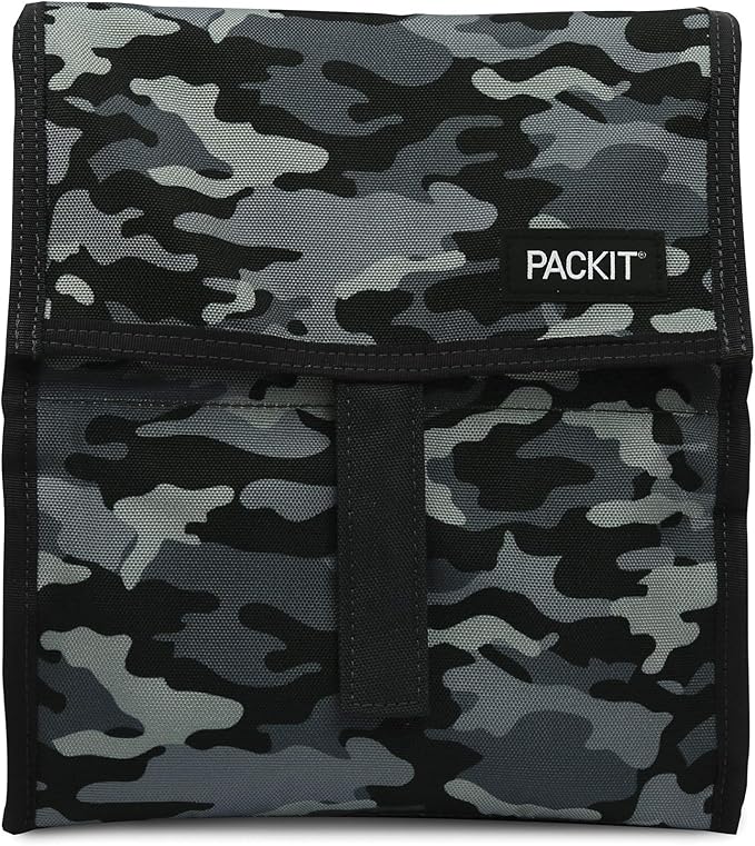 Freezable Lunch Bag, Charcoal Camo