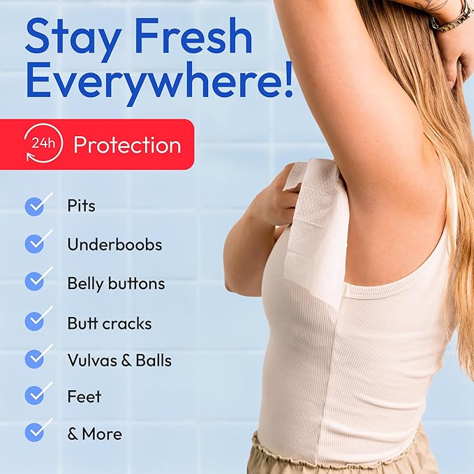 FOMIN Acidified Travel Deodorant Wipes For Women & Men - 30 Count - Fragrance Free - pH Balanced, Mini Deodorant Travel Size Wipes - Plastic-Free, Individually Wrapped Underarm Body Wipes