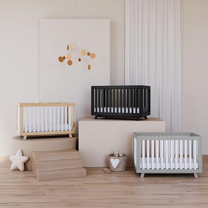 Storkcraft Beckett Grow-with-Me Convertible Crib (Natural & White) – GREENGUARD Gold Certified, Converts to Toddler Bed & Daybed, Fits Standard Crib Mattress, Easy-to-Assemble