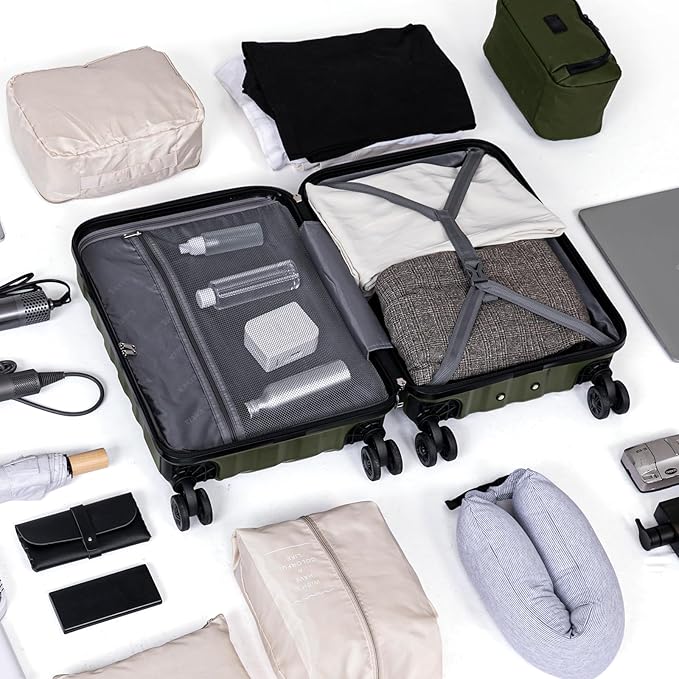 Luggage Sets 3 Piece,Suitcases with Wheels,Carry On Luggage Set 22x14x9 Airline Approved,Hardshell Luggage Sets With TSA Lock,20 Inch Carry On Suitcase