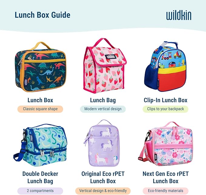 Wildkin Kids Insulated Lunch Box – Durable and Reusable for School & Travel - Digital Camo