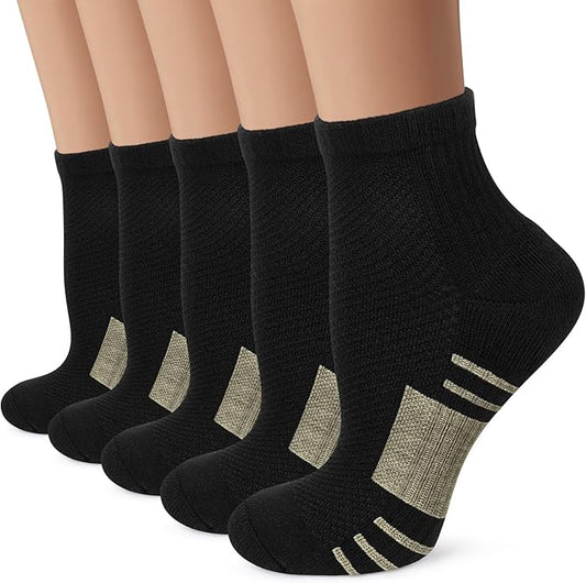 Iseasoo Copper Compression Socks for Men & Women – Plantar Fasciitis Relief, Ankle Support & Circulation – Running & Recovery