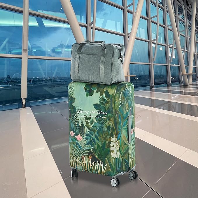 Travelkin Luggage Covers For Suitcase Tsa Approved,Suitcase Cover Protector Fit 18-32 Inch Luggage (Jungle, XL)