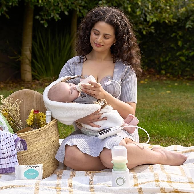 Momcozy Portable Bottle Warmer for Travel, Double Leak-Proof Travel Bottle Warmer with Fast Heating, Safety Material Baby Bottle Warmer for Dr. Brown, Philips Avent, Medela, Tommee Tippee, Comotomo