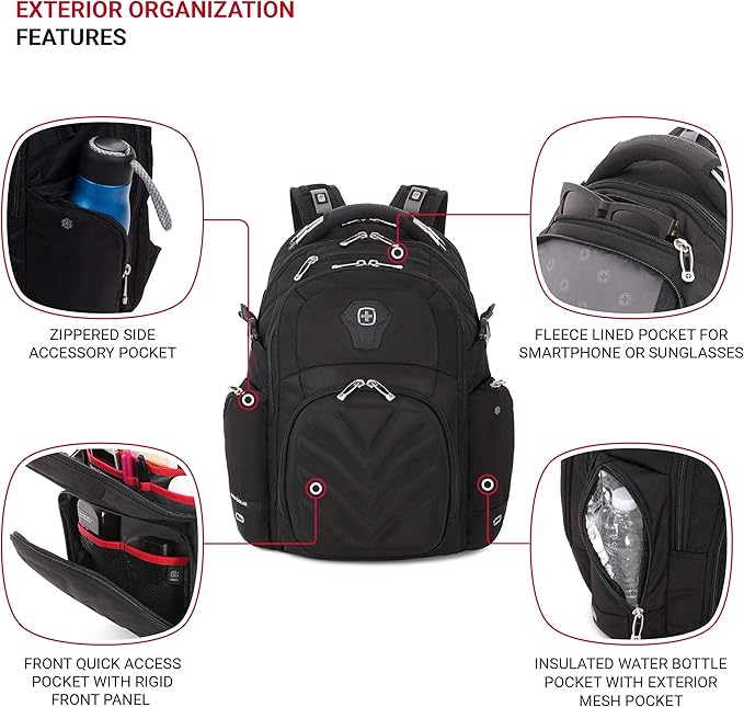 SwissGear 5709 Scansmart Backpack, Black, Large