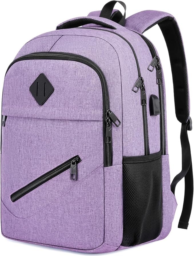 BIKROD Backpack for Girls Women, School Backpack for Teen Boys, Lightweight Casual High School Bookbag, Daily-use Travel Laptop Backpack with USB Charging Port Fits 15.6 Inch Notebook