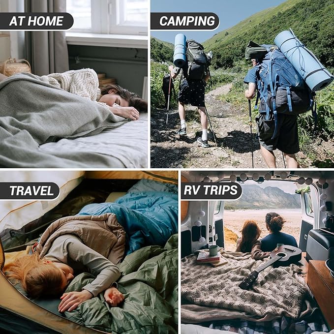 KingCamp Sleeping Bag for Adults, Cold Weather & Warm Extra Wide Big & Tall XL Portable Waterproof Flannel Sleeping Bags, Essentials Gear Accessories for Camping Backpacking Hiking Indoor & Outdoor