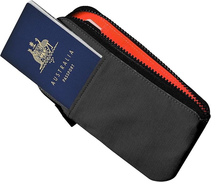 ALPAKA Zip Travel Wallet - Store Your Travel Accessories Efficiently - 3 Internal Pockets For Your Passport and More - 2 Card Slots - Made From Recycled and RFID-Protective Material