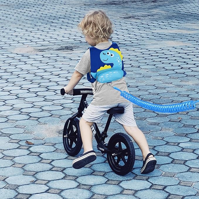 Accmor Toddler Harness Leash with Anti Lost Wrist Link, Cute Dinosaur Kids Walking Restraint Belt, Keep Child Close Hand Strap Tether for Baby Boys Girls Outdoor Travel