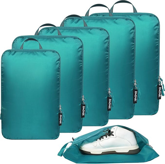 BAGAIL 6 Set Ultralight Compression Packing Cubes Packing Organizer for Travel Accessories Luggage Suitcase Backpack