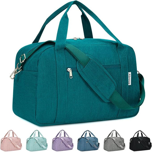 Narwey 18" Carry on Bag Underseat for Airplane with Wet Pocket Spirit Airlines Personal Item Bag Travel Duffel Bag Small Gym Bag Weekender Overnight for Women and Men (Teal)