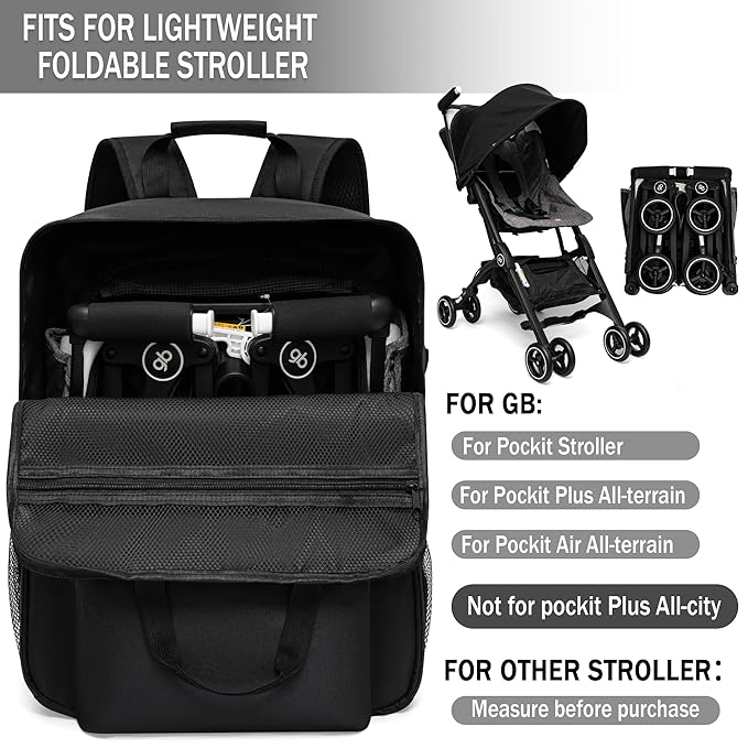 Stroller Travel Bag Fits GB Pockit With GB Pockit Air Plus Lightweight Stroller Foldable Stroller Travel Bag, Stroller Bag for Airplane