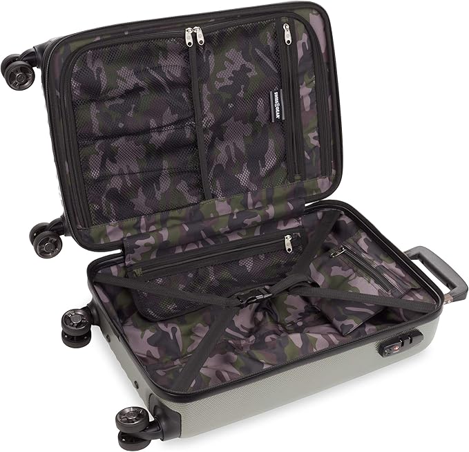 SwissGear 7272 Energie Expandable Hardside Luggage with Spinner Wheels and TSA Lock, Gunmetal, Carry-On 19-Inch