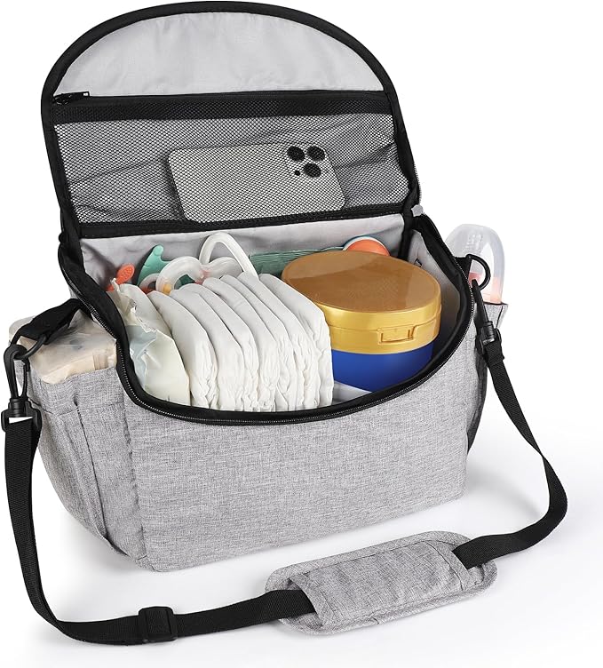 Accmor Universal Stroller Organizer - Large Capacity Stroller Bag with Shoulder Strap - Accessories for Uppababy, Nuna, Doona, Britax