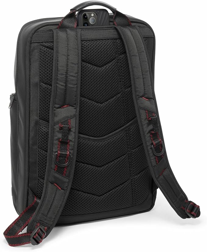 TUMI - Alpha Bravo Pro 17" Backpack - Expandable Travel and Commute Gaming and Tech Bag - Fits up to 17" Laptop - Red Ombre
