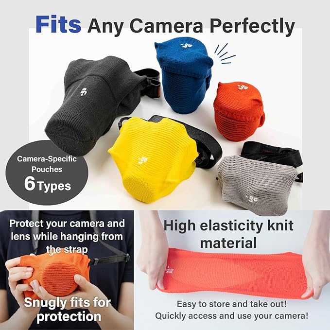 Camera Cover, Square W, Made in Japan, S size, Orange