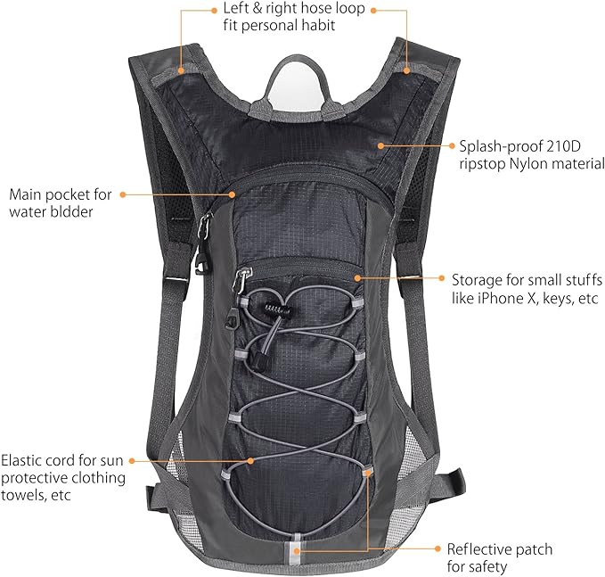 Unigear Hydration Pack Backpack with 70 oz 2L Water Bladder for Running, Hiking, Cycling, Climbing, Camping, Biking