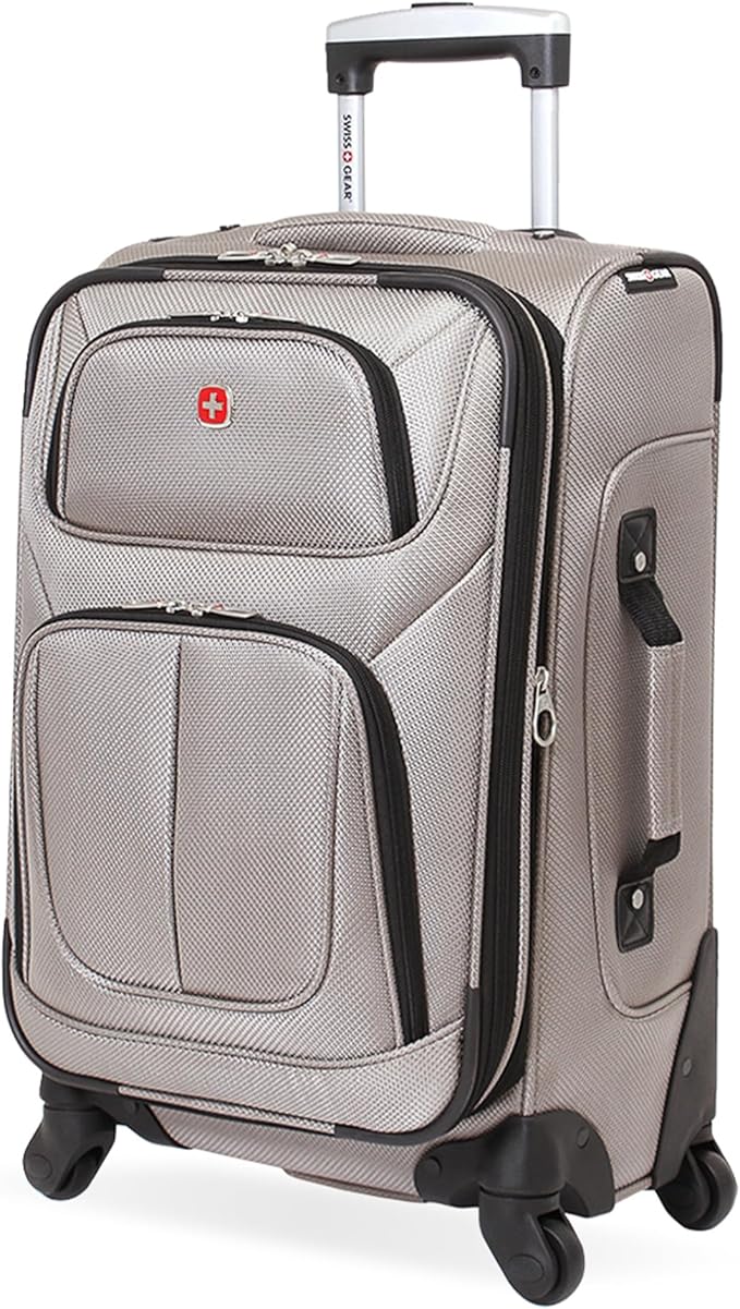 SwissGear Sion Softside Expandable Luggage, Pewter, Carry-On 21-Inch