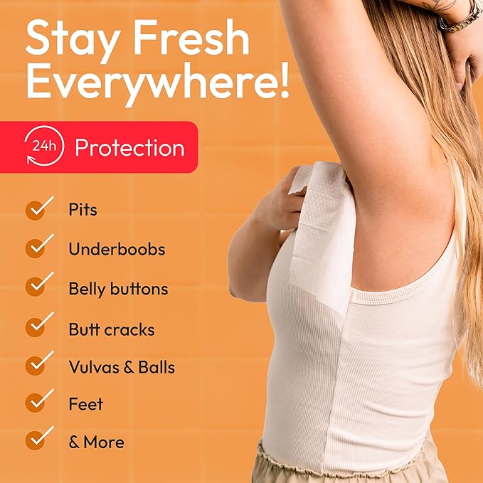 FOMIN Acidified Travel Deodorant Wipes For Women & Men - 30 Count - Citrus Harmony - pH Balanced, Mini Deodorant Travel Size Wipes - Plastic-Free, Individually Wrapped Underarm Body Wipes