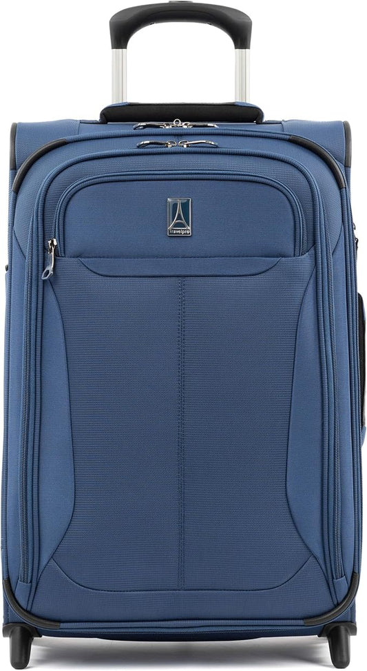 Travelpro Tourlite Softside Expandable Upright 2 Wheel Luggage, Lightweight Suitcase, Men and Women, Blue, Carry-On 22-Inch