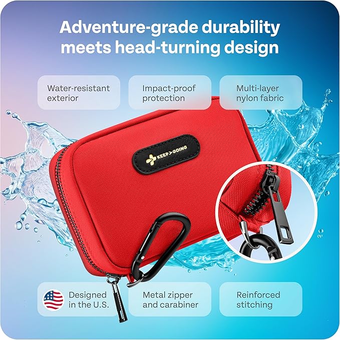 KeepGoing Travel First Aid Kit for Car, Home, Hiking, Camping and Outdoor Emergencies - First Aid Kit Travel Size TSA-Approved