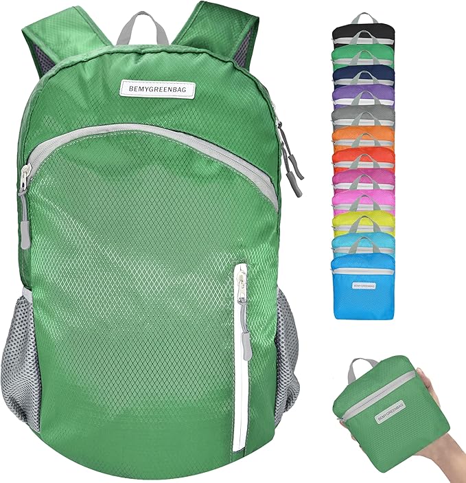 35L Foldable Waterproof Backpack For Outdoor Sports Travel Inside Wet Clothes Compartment Packable For Multiple