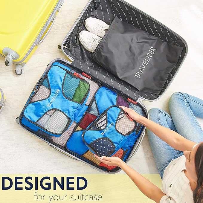 Travel Packing Cubes 5 pcs Luggage Organizer Set for Bag & Suitcase